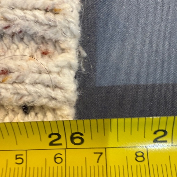 Dressbarn Full Zip Sweater  Blue, Black, White Tweed, Size XL Acrylic/Wool Blend - Picture 10 of 16